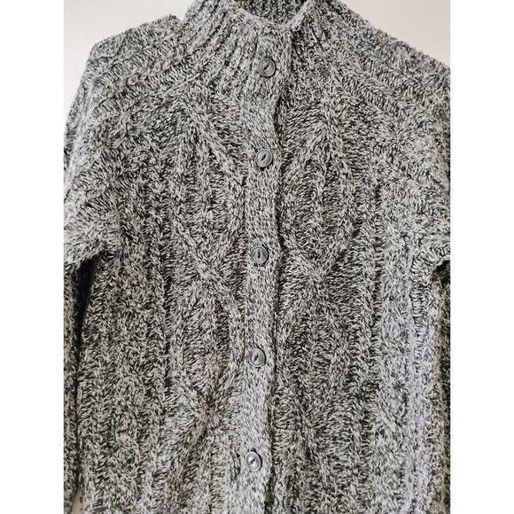 Small LL Bean Button Up Cable Knit Sweater. Preppy. Log cabin. Ocean. Lake. - Picture 12 of 16